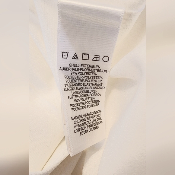 Sale! Dress The Population White Sandra Crepe Slit Gown - Picture 10 of 10